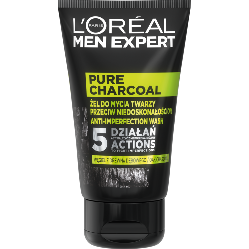 L'Oreal Paris, Men Expert Pure Charcoal (Żel do mycia twarzy przeciw niedoskonałościom)