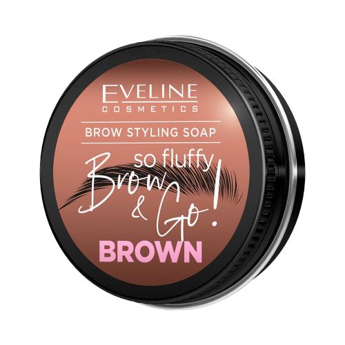 Eveline Cosmetics, Brow & Go!, Brown Brow Styling Soap (Brązowe mydło do stylizacji brwi)