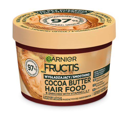Garnier, Fructis, Smoothing Cocoa Butter Hair Food (Maska do włosów puszących się i niesfornych (nowa wersja))