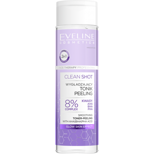 Eveline Cosmetics, Face Therapy Professional, Clean Shot, Wygładzający tonik peeling