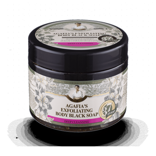 Receptury Babuszki Agafii, Agafia's Exfoliating Body Black Soap (Oczyszczające mydło-scrub do ciała na bazie czarnego mydła)
