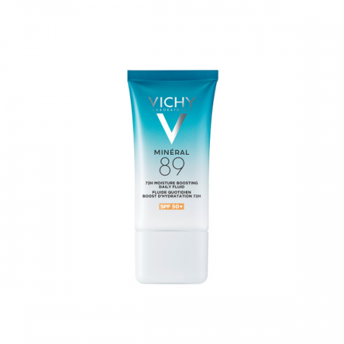 Vichy, Mineral 89, 72H Moisture Boosting Day Fluid SPF 50+ (Niewidoczny krem-fluid nawilżający do twarzy z SPF 50+)