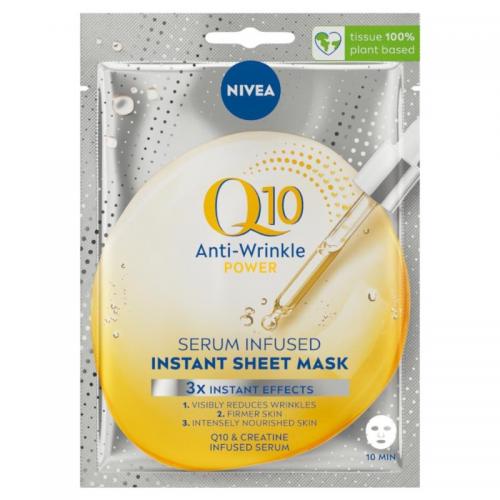 Nivea, Q10 Anti-Wrinkle Power, Serum Infused Instant Sheet Mask (Maska przeciwzmarszczkowa w płachcie)