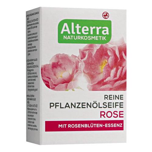 Alterra, Reine Pflanzenölseife Rose (Mydło z olejami roślinnymi z pielęgnującą esencją z kwiatów róży)