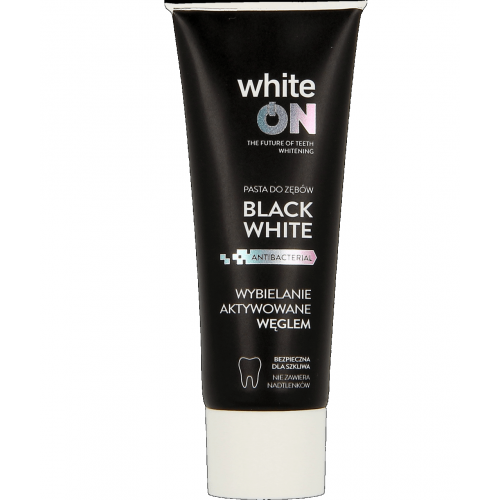 WhiteON, Black White Antibacterial, Pasta do zębów `Wybielanie aktywowane węglem`