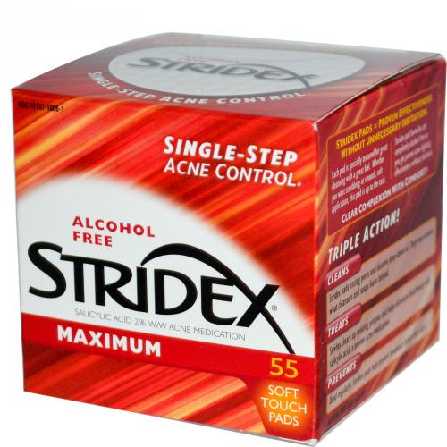 Stridex Maximum Strength Acne Treatment Pads With Salicylic Acid 2 Płatki Oczyszczające