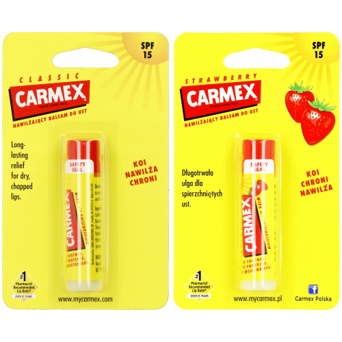 Carma Laboratories, Carmex, Moisturising Lip Balm SPF15 (Nawilżający balsam do ust w sztyfcie - różne rodzaje)