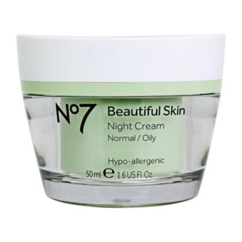 No7, Beautiful Skin Night Cream Normal / Oily (Krem na noc do skory normalnej i tlustej)