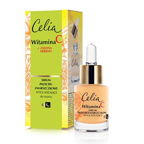 Celia, Witamina C, Wygładzające przeciwzmarszczkowe serum do każdego typu skóry dojrzałej