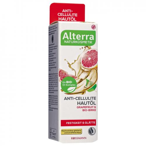 Alterra, Anti - Cellulite Hautöl Grapefruit & Bio - Birke (Antycellulitowy olejek do ciała 'Grejpfrut & brzoza bio')