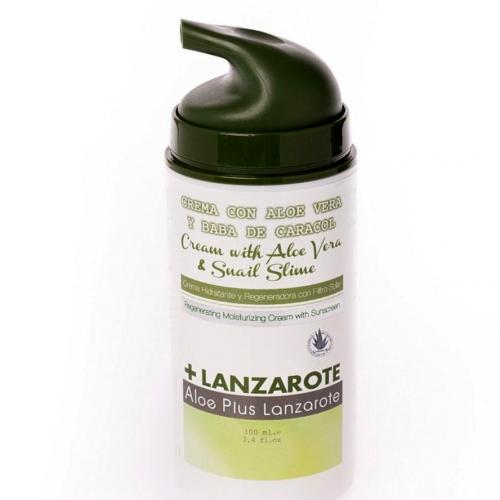 Aloe Plus Lanzarote, Cream with Aloe Vera and Snail Slime (Krem regenerująco-nawilżający ze śluzem ślimaka)