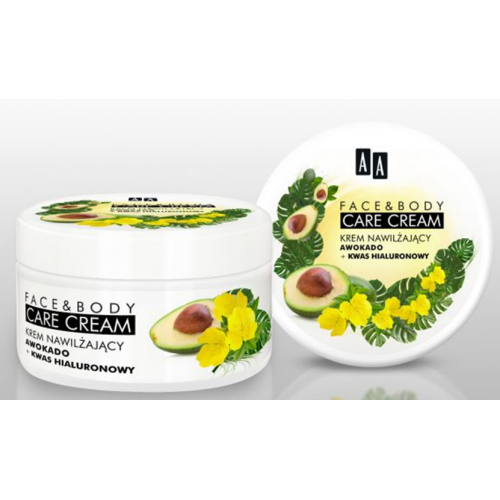 AA, Face & Body Care Cream, Krem nawilżający z awokado i kwasem hialuronowym