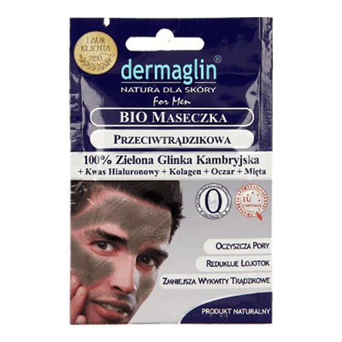Dermaglin, BIO maseczka przeciwtrądzikowa dla mężczyzn