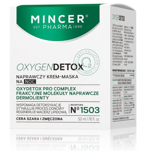 Mincer Pharma, Oxygen Detox, Naprawczy krem - maska na noc No. 1503