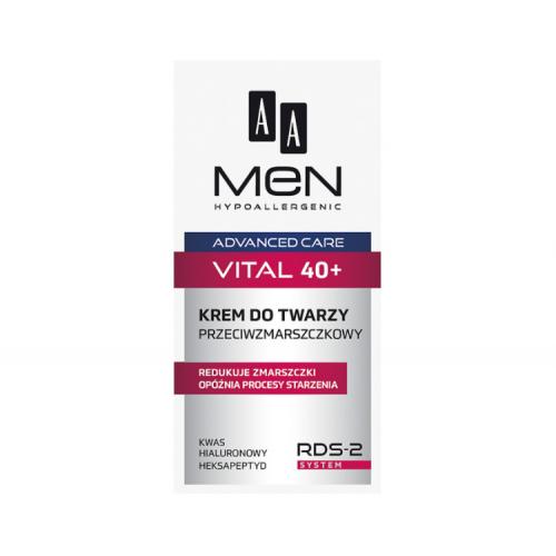 AA, Men, Advanced Care Vital 40+, Krem do twarzy przeciwzmarszczkowy