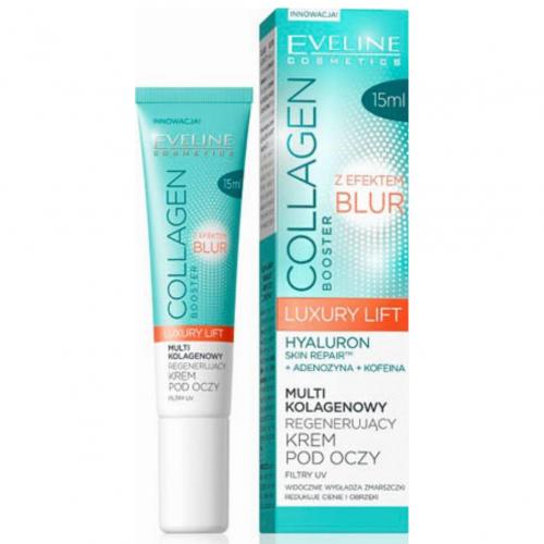 Eveline Cosmetics, Collagen Booster, Luxury Lift, Multi kolagenowy regenerujący krem pod oczy z efektem Blur