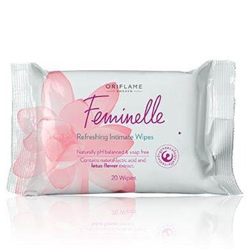 Oriflame, Feminelle, Refreshing Intimate Wipes (Odświeżające chusteczki do higieny intymnej)