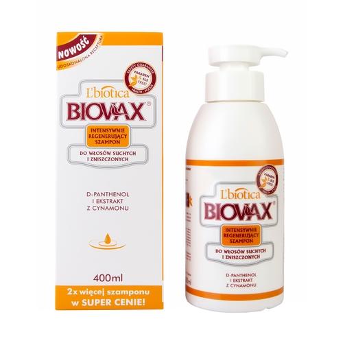 L'biotica, Biovax, Intensywnie regenerujący szampon do włosów suchych i zniszczonych
