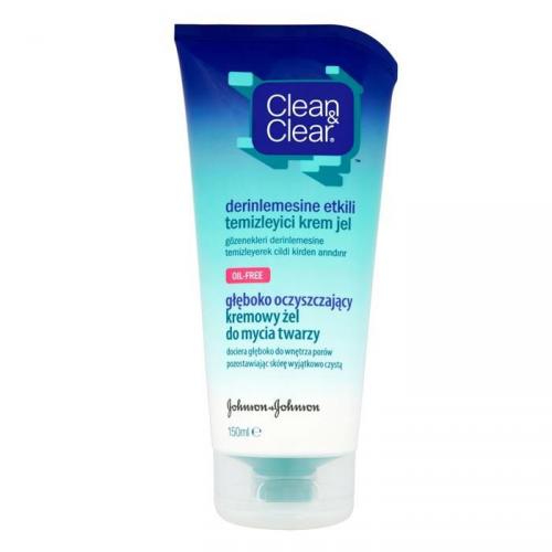 Clean & Clear, Głęboko oczyszczający kremowy żel do mycia twarzy do skóry wrażliwej