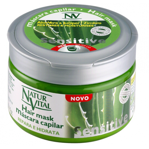 NaturVital, Sensitive Hair Mask Aloe Vera Juniper Zimbro (Maska dla wrażliwej skóry głowy)