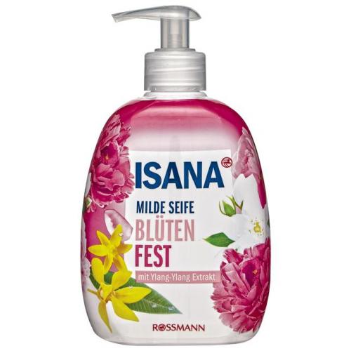 Isana, Milde Seife Blütenfest mit Ying-ylang Extrakt (Delikatne mydło w płynie 'Święto kwiatów')