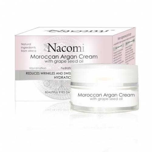 Nacomi, Moroccan Argan Cream with Grape Seed Oil (Arganowy krem pod oczy z olejem z pestek winogron)