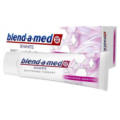 Blend - a - med, 3D White Whitening Therapy, Toothpaste  Sensitive whitening (Pasta do zębów wybielająca `Delikatne wybielanie`)