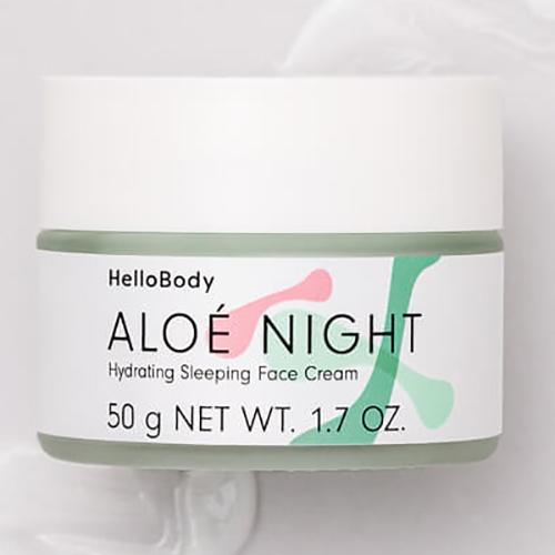 HelloBody, Aloe Night Hydrating Sleeping Face Cream (Nawilżający krem do twarzy na noc)