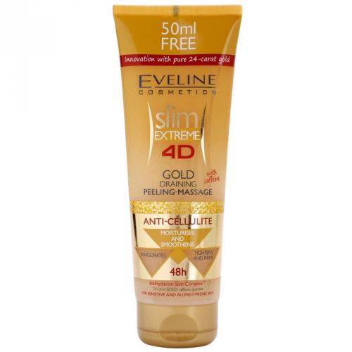 Eveline Cosmetics, Slim Extreme 4D, Złoty peeling - masaż drenujący
