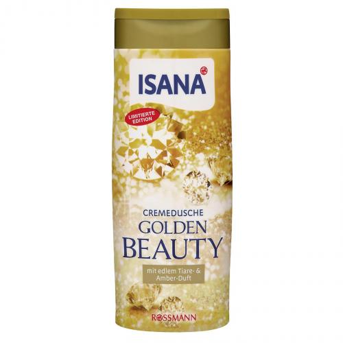 Isana, Golden Beauty, Cremedusche (Kremowy żel pod prysznic o zapachu kwiatu tiare i bursztynu)