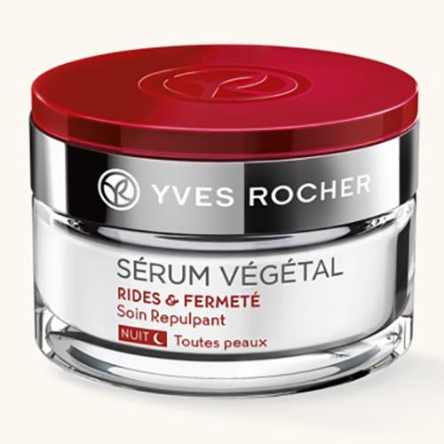 Yves Rocher, Serum Vegetal, Rides & Fermete Soin Repulpant Nuit Tous Types de Peaux [Wrinkles & Firmness Plumping Care Night] (Krem intensywnie ujędrniający na noc)