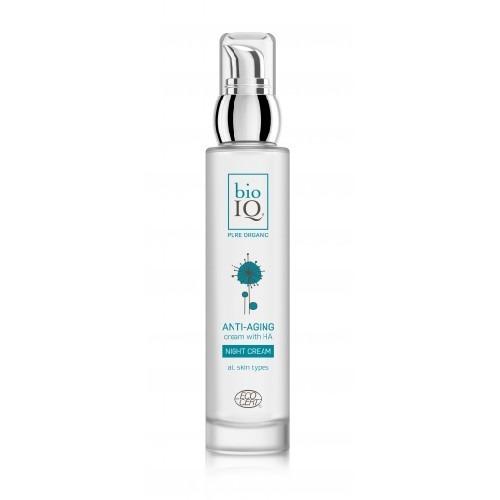 BIO IQ, Pure Organic Anti Aging Night Cream with HA (Krem regenerujący na noc)