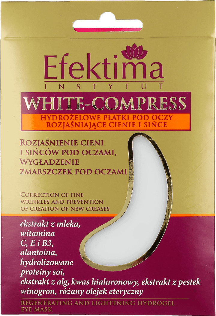 Efektima White Compress Regenerating And Lightening Hydrogel Eye Mask Hydrożelowe Płatki Pod Oczy Rozjaśniające Cienie I Sińce Cena Opinie