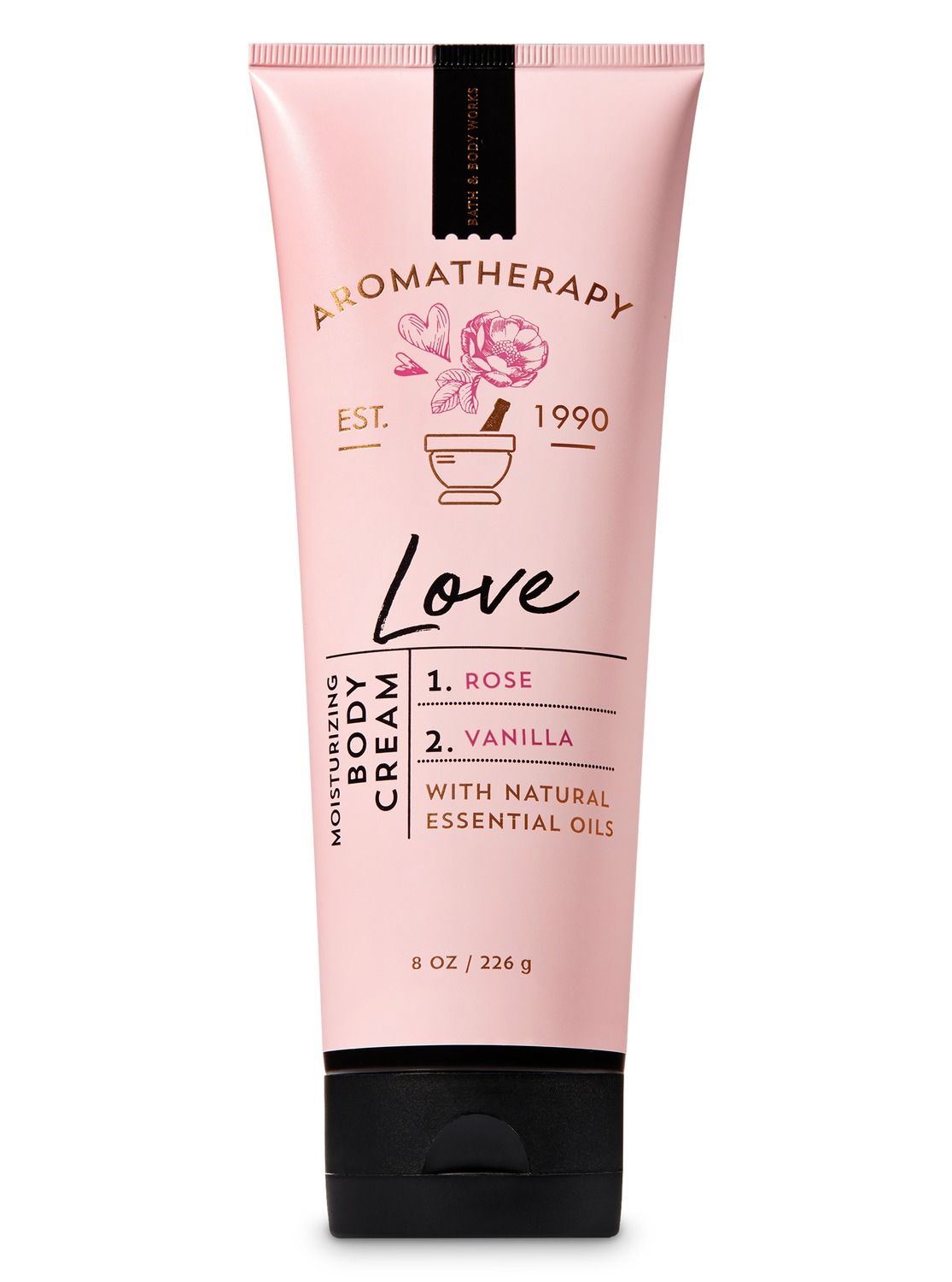 Bath & Body Works, Aromatherapy, Love Rose & Vanilla Moisturizing Body