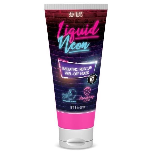 Treats, Liquid Neon, Radiating Rescue Peel-Off Mask Pink (Maska peel- off do twarzy) - cena, opinie, recenzja | KWC
