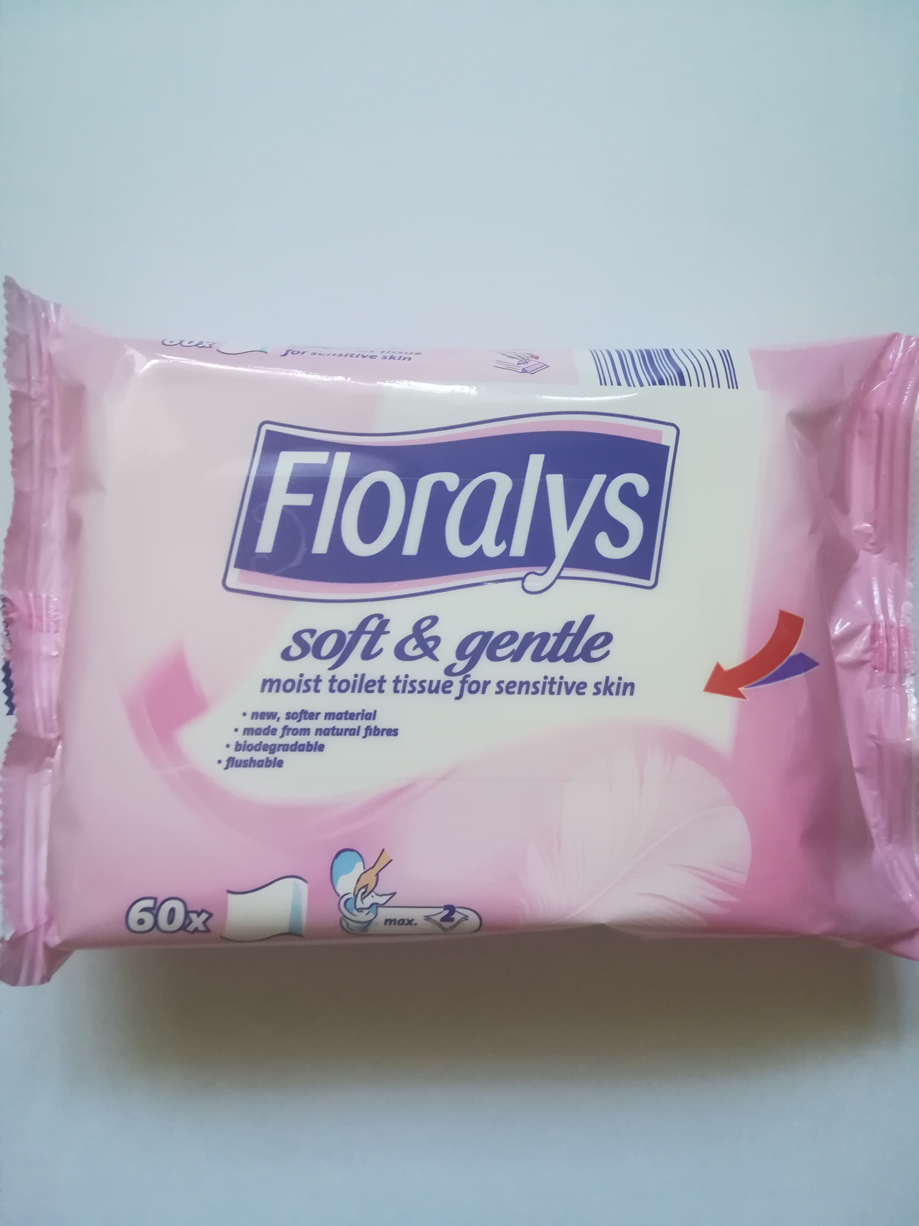 Floralys, Soft & Gentle Moist Toilet Tissue for Sensitive Skin