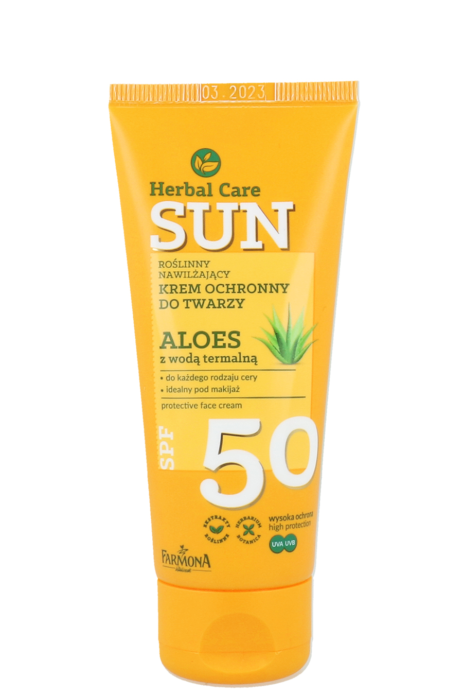 Herbal Care Sun Roslinny Nawilzajacy Krem Ochronny Do Twarzy Spf 50 Aloes Z Woda Termalna Cena Opinie Recenzja Kwc