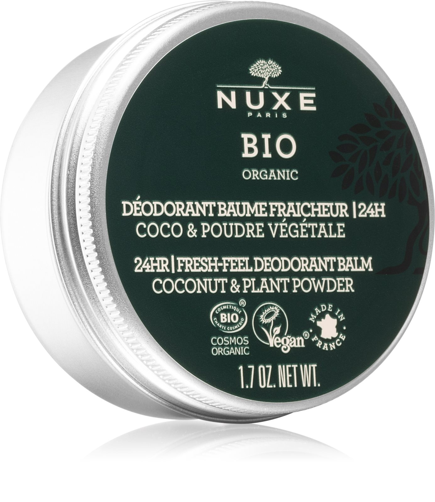 Nuxe, Bio Organic Deodorant Baume Fraicheur 24H (Dezodorant w słoiczku) - cena, |