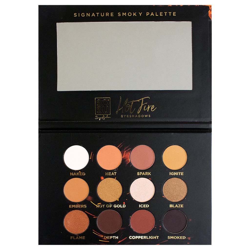 Sosu, Hot Fire, Signature Smoky Eyeshadow Palette (Paleta 12 cieni do