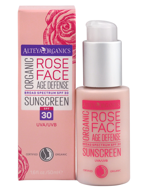 alteya organics rose face organic sunscreen