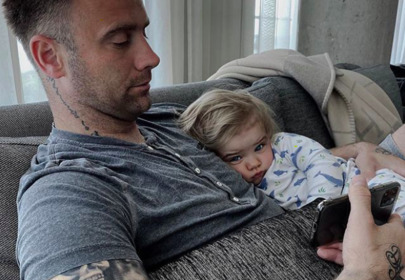 Artur Boruc z synem Artur Boruc z synem