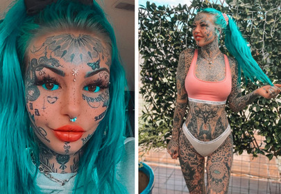Amber Luke - znana wytatuowana modelka pokazała jak wyglądała kiedyś Amber Luke - znana wytatuowana modelka pokazała jak wyglądała kiedyś