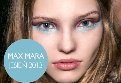 Makijaż Max Mara na jesień/zimę 2013/14 - błękit i bordo Makijaż Max Mara na jesień/zimę 2013/14 - błękit i bordo