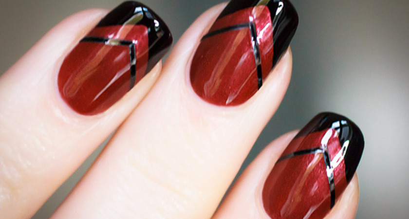 Geometryczny french manicure krok po kroku Geometryczny french manicure krok po kroku