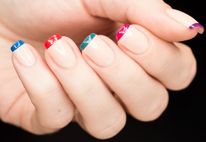 Kolorowy french manicure Kolorowy french manicure