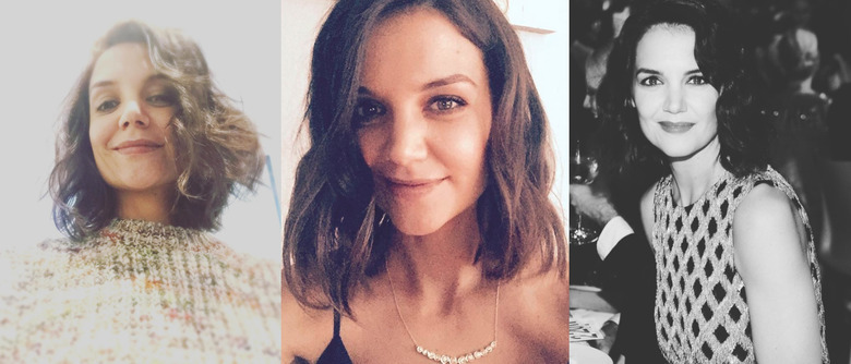 Katie Holmes We Fryzurze Beach Wave Bob Wizazpl