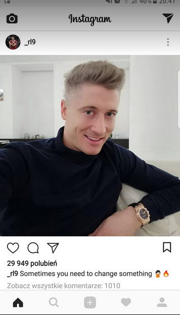 Robert Lewandowski Przefarbował Się Na Blond Wizazpl