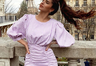 sukienka krata vichy lawendowa zara sukienka krata vichy lawendowa zara