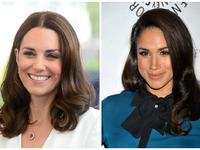 Meghan Markle Kate Middleton uśmiechnięta Meghan Markle Kate Middleton uśmiechnięta